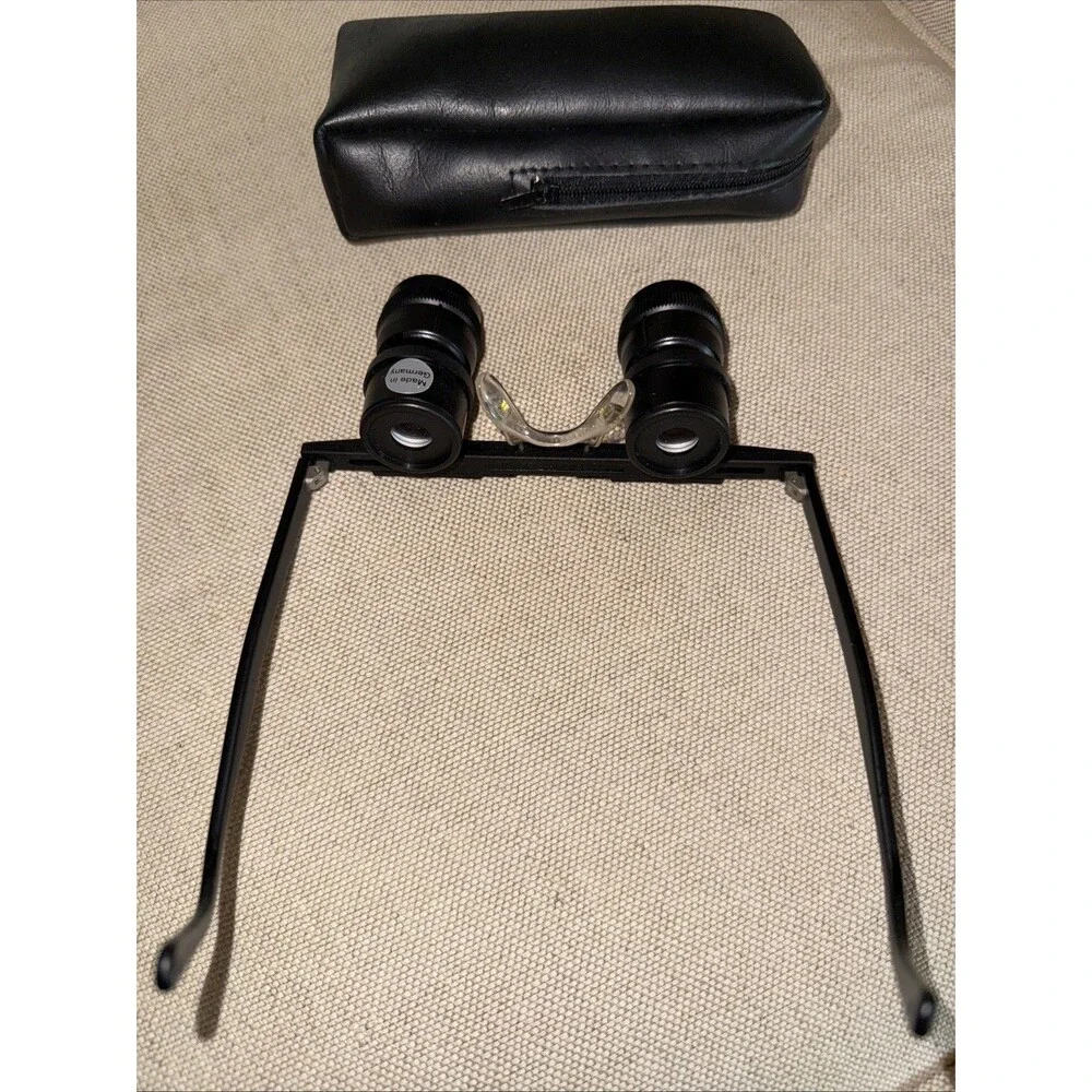 VTG Eschenbach Tele 3x Distance Binocular System Magnifier Glasses Germany Case